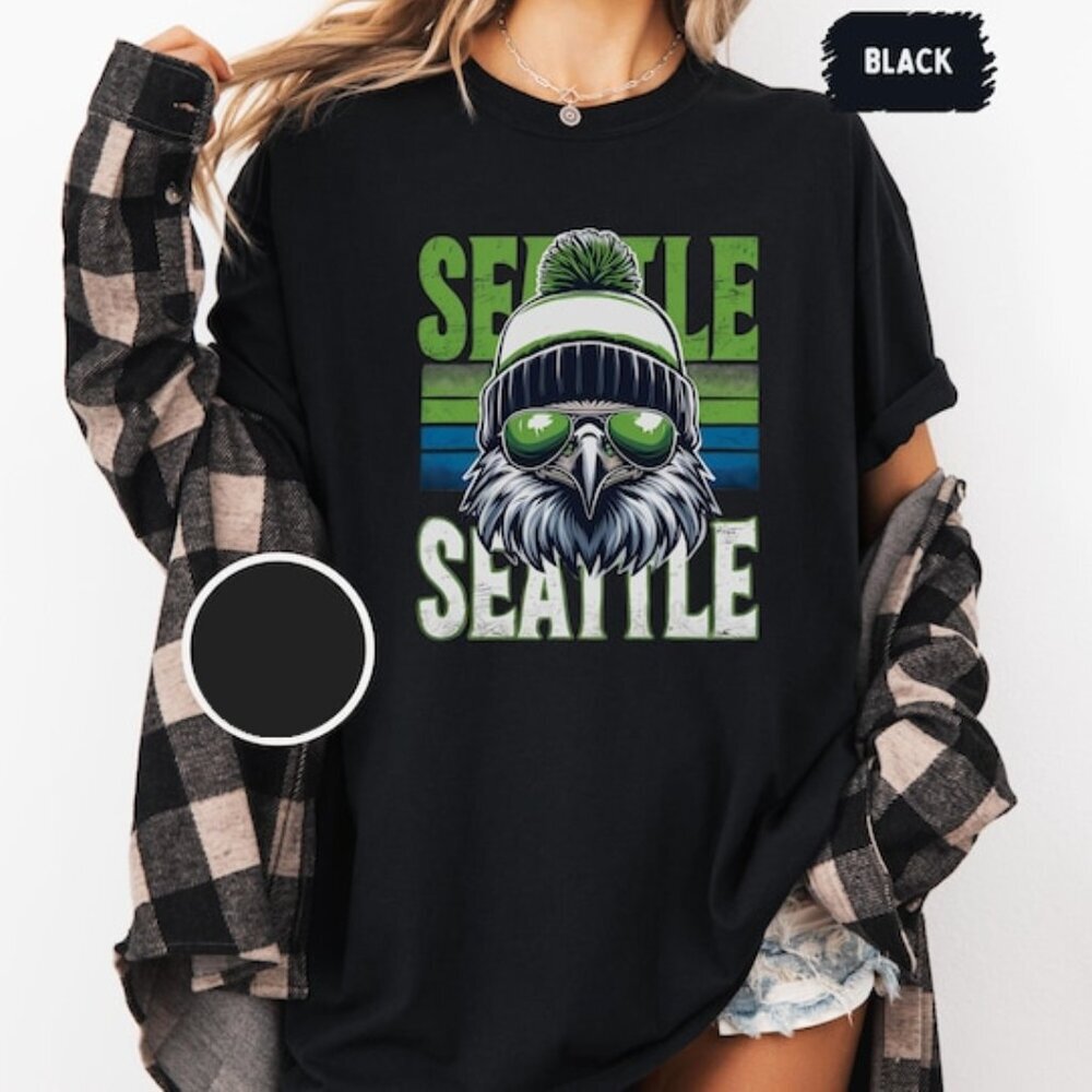 Seattle Football Team T-shirt, Seahawk Fan Apparel, Football Shirt, Seattle Sp90